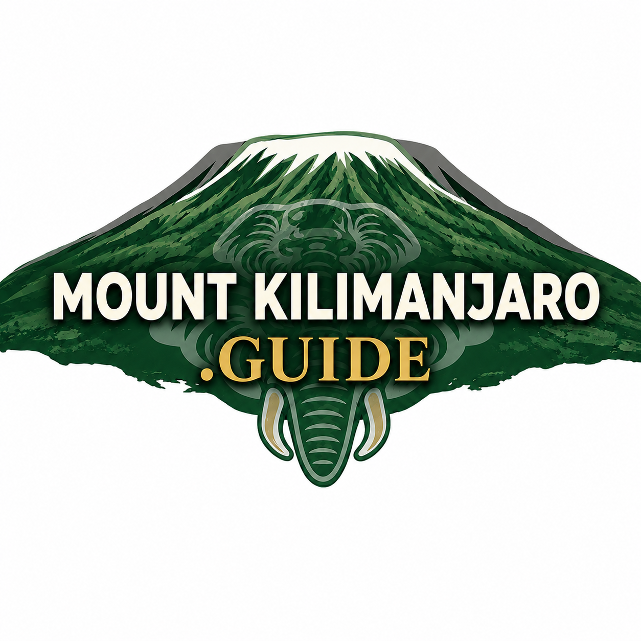 Mount Kilimanjaro guide logo illustration